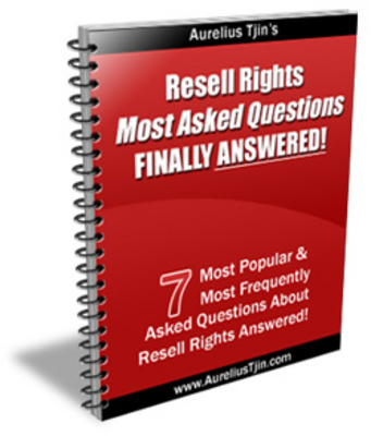 Product picture Resell Rights Most Asked Questions-  FINALLY ANSWERED!